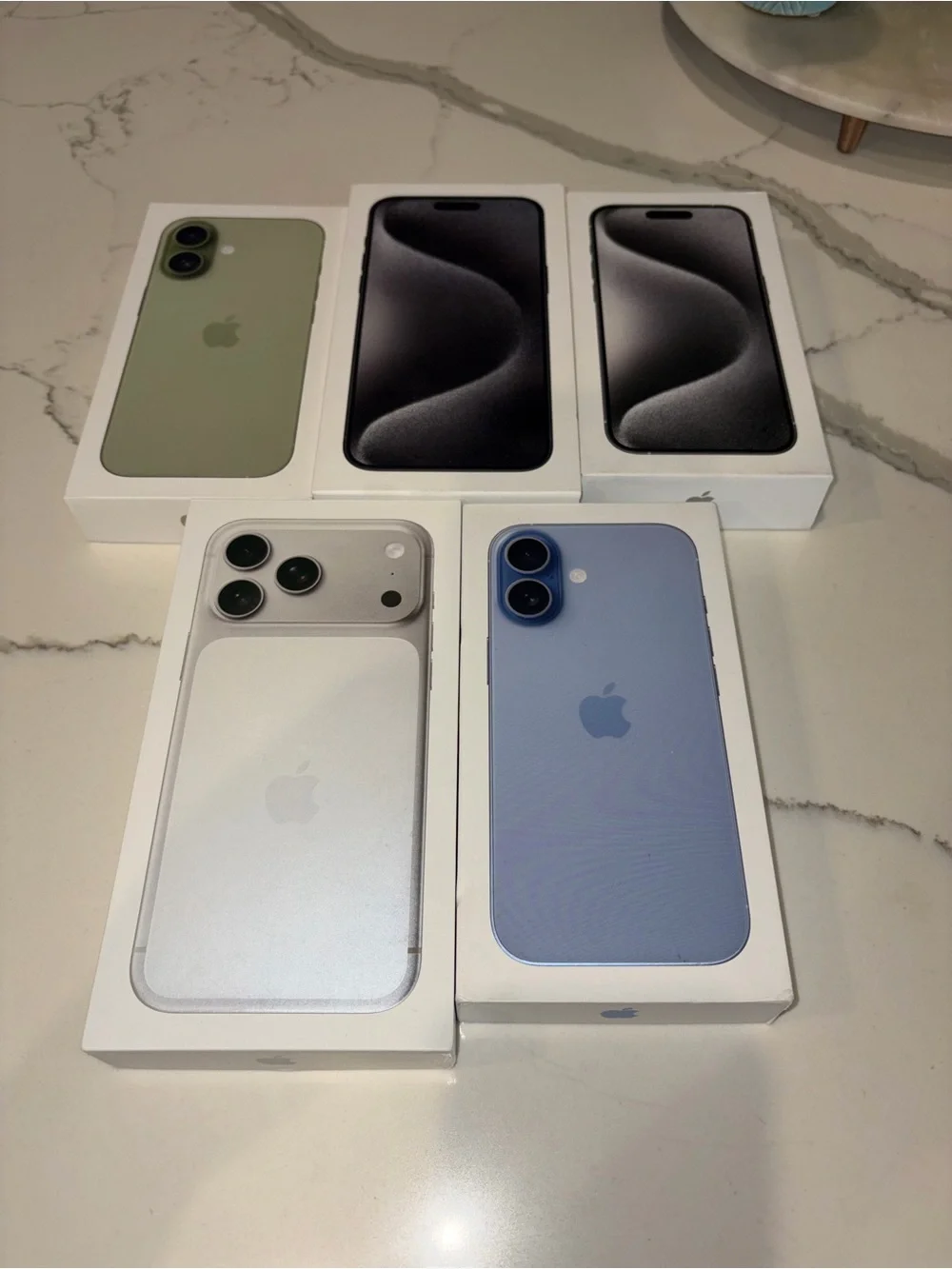 Apple iPhone - Green, Blue, Silver - Boxes  only
